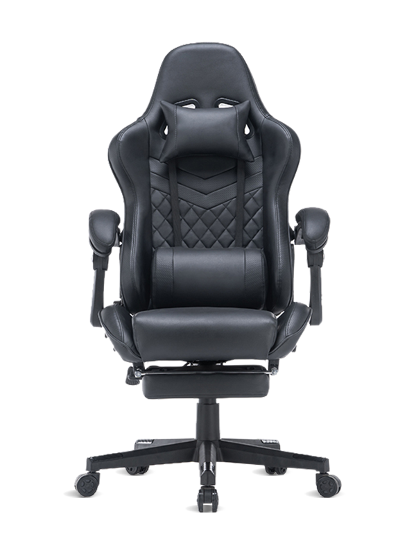 Jualan Terus Kilang 180 Kerusi Permainan Ergonomik Rintangan Miring dengan Pijakan Kaki 