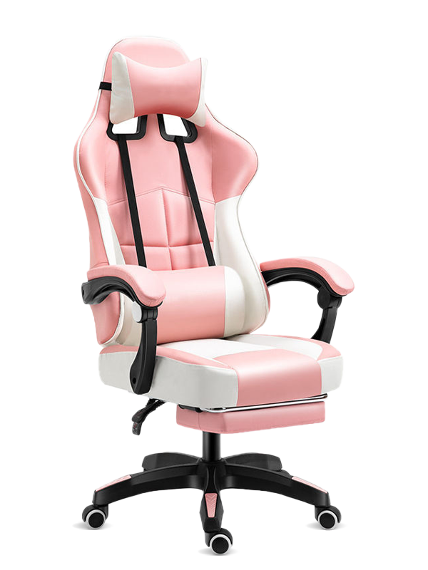 Tempat Duduk Bantal Rehat Kaki Belakang Tinggi Berbaring Murah Kerusi Permainan Perlumbaan Permainan PC PC untuk Pemain Permainan 